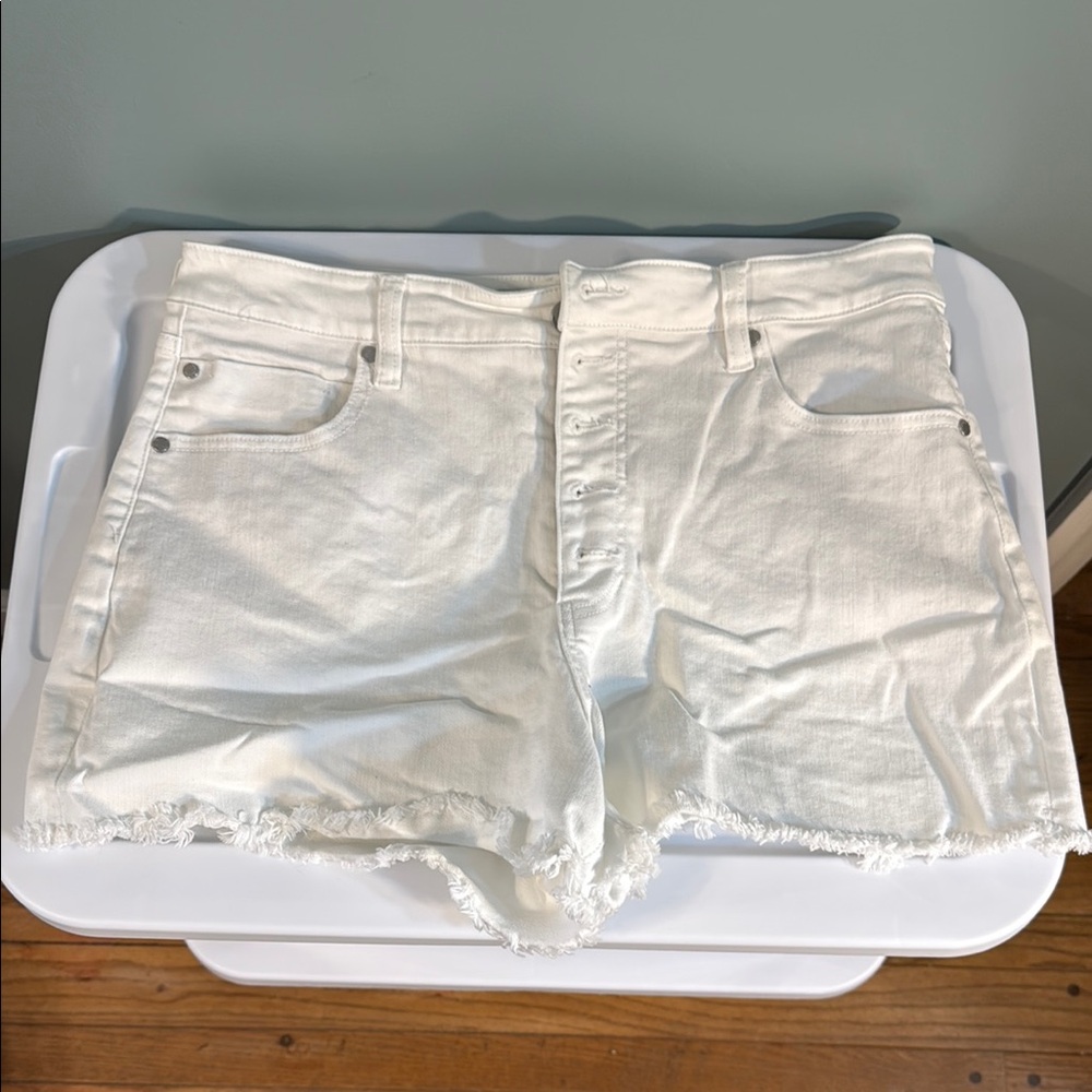 Liverpool White Denim Women's Shorts
